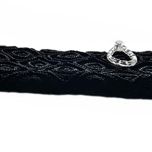 1940s Vintage Black Crochet Corde Clutch Women Bag - Picture 13 of 15